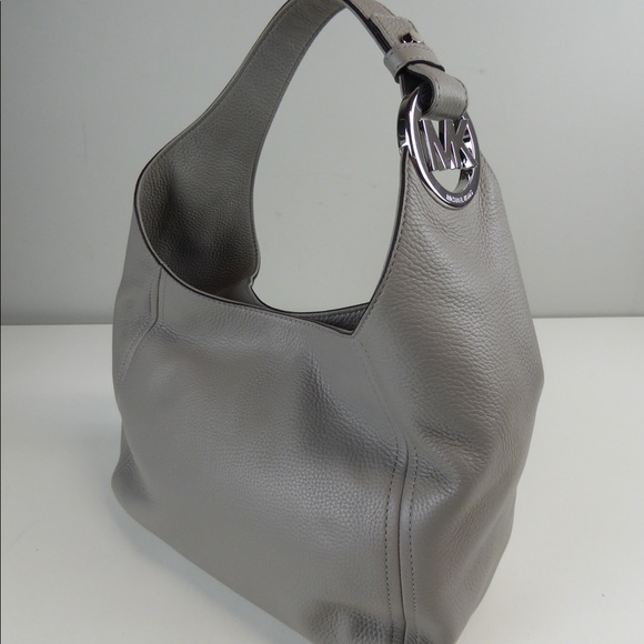 Michael Kors Lg. Leather Shoulder Fulton Hobo Bag - Picture 1 of 7